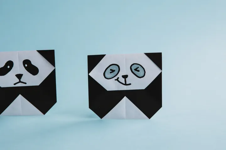 Easy Origami Panda Face