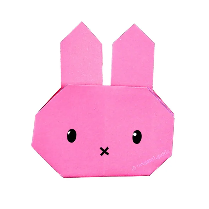 Easy Origami Rabbit Face