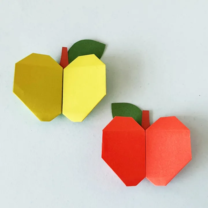 Flat Origami Apple