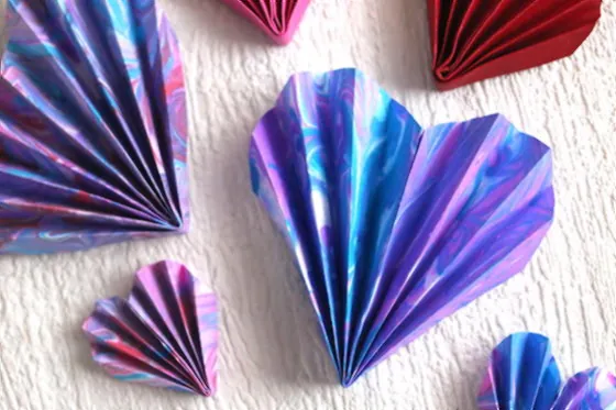 Folded Paper Heart Craft