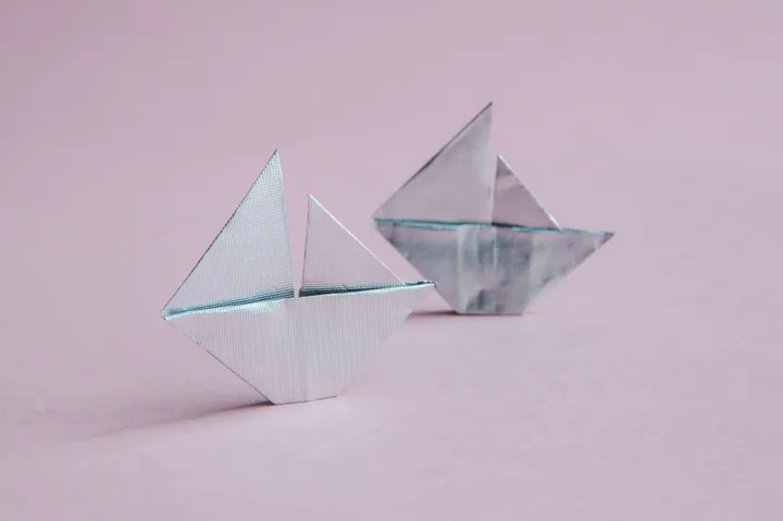 Gum Wrapper Origami Boat