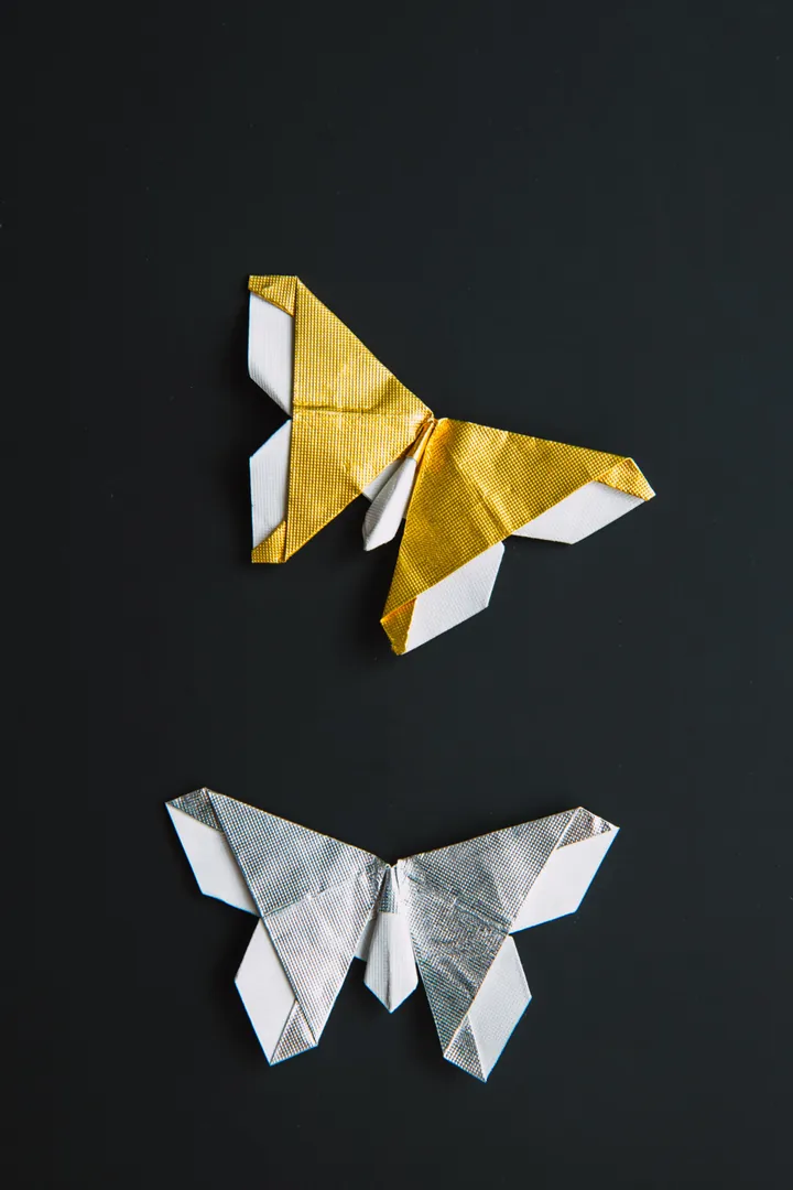 Gum Wrapper Origami Butterfly