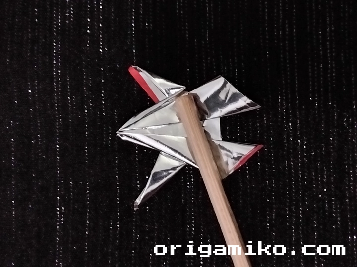 Gum wrapper origami star 5 a
