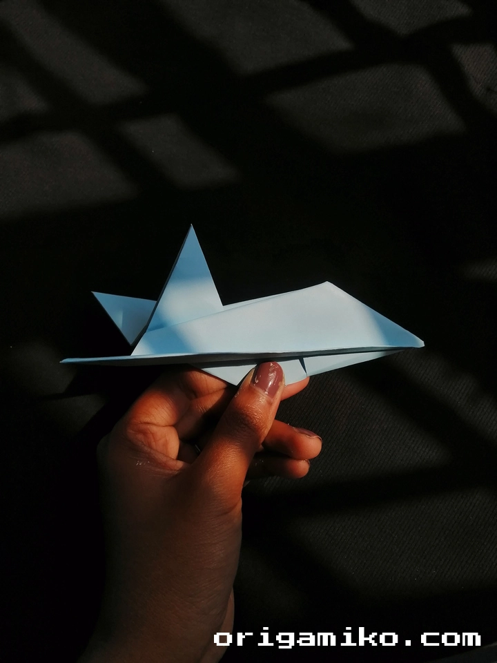Jet Fighter Paper Airplane step final result 5