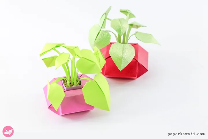 Mini Origami Pot Plants