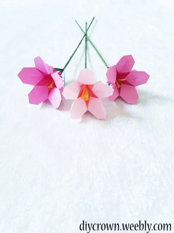 Origami Azalea Flowers