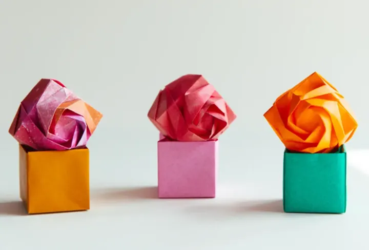 Origami Blossom Rose Box