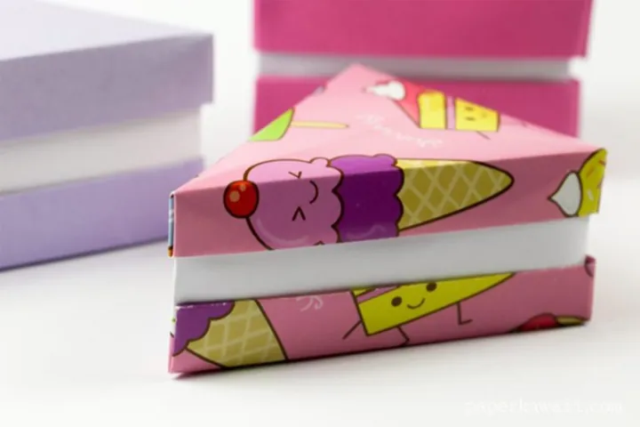 Origami Cake Slice Box