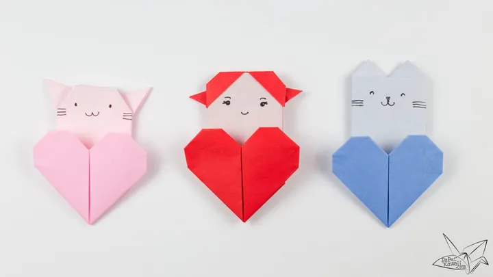 Origami Cat Heart
