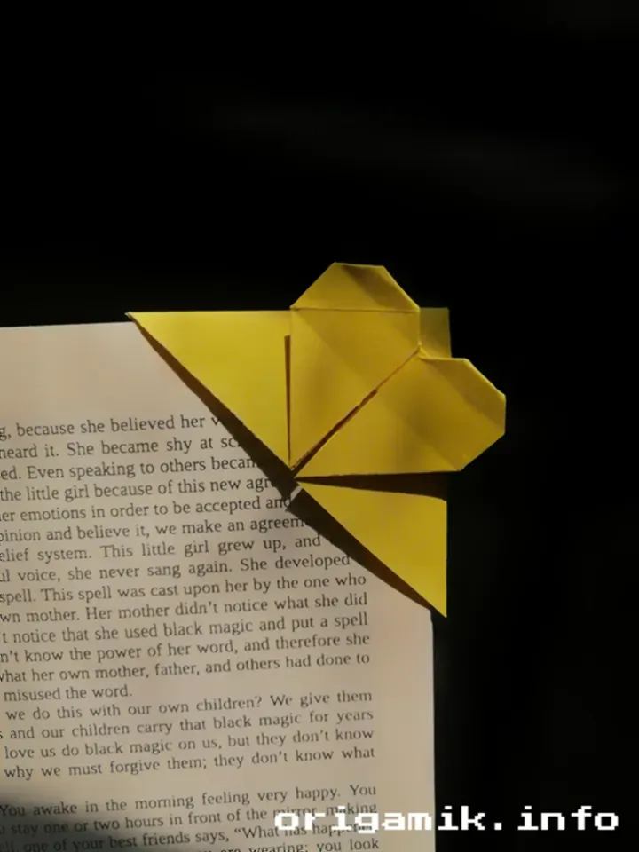 Origami Corner Heart Bookmark