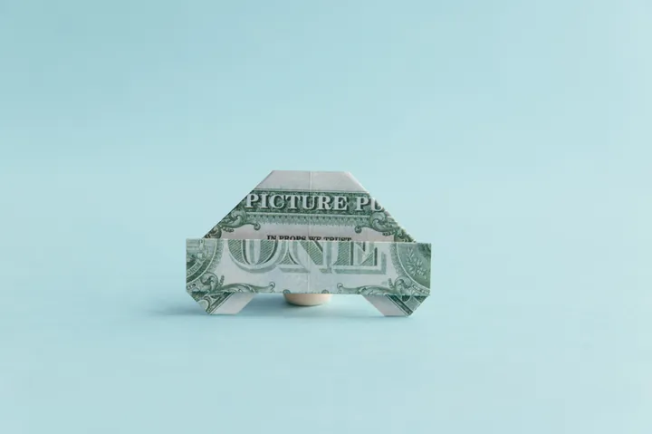Origami Dollar Bill Car