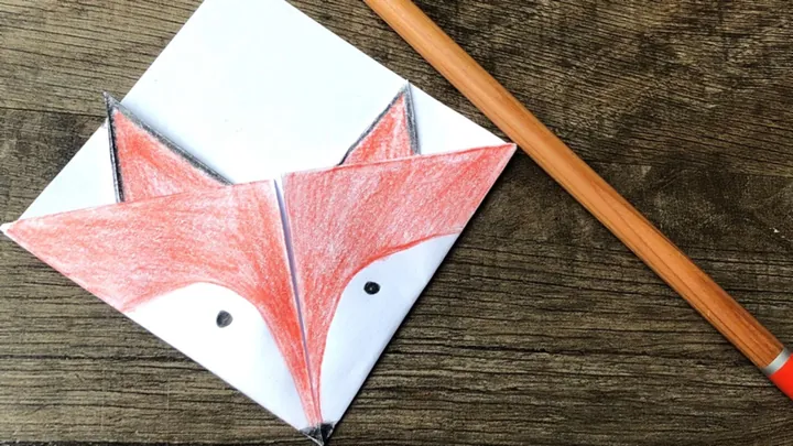 Origami Fox Corner Bookmark