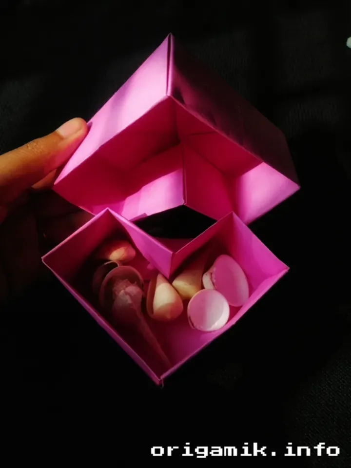 Origami Heart Box with Lid