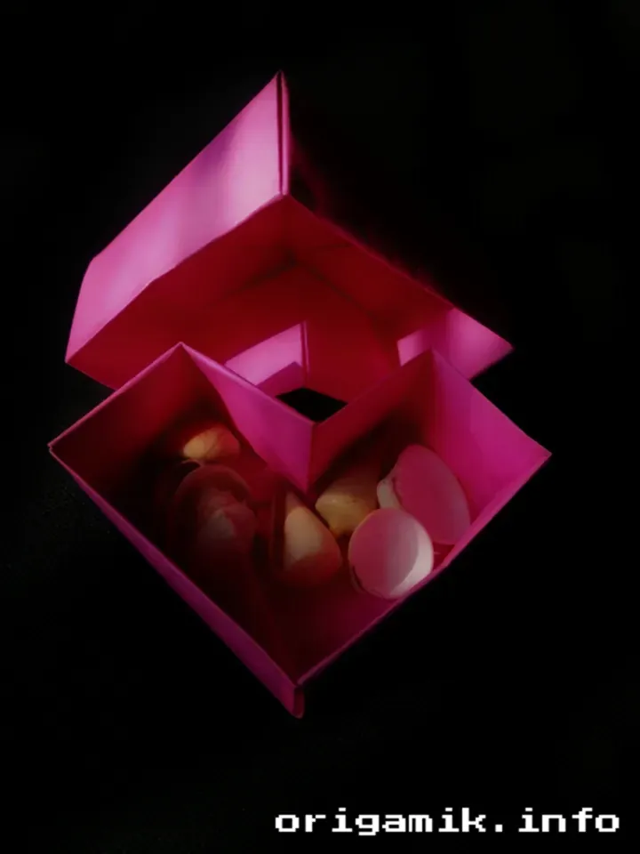 Origami Heart Box with Lid