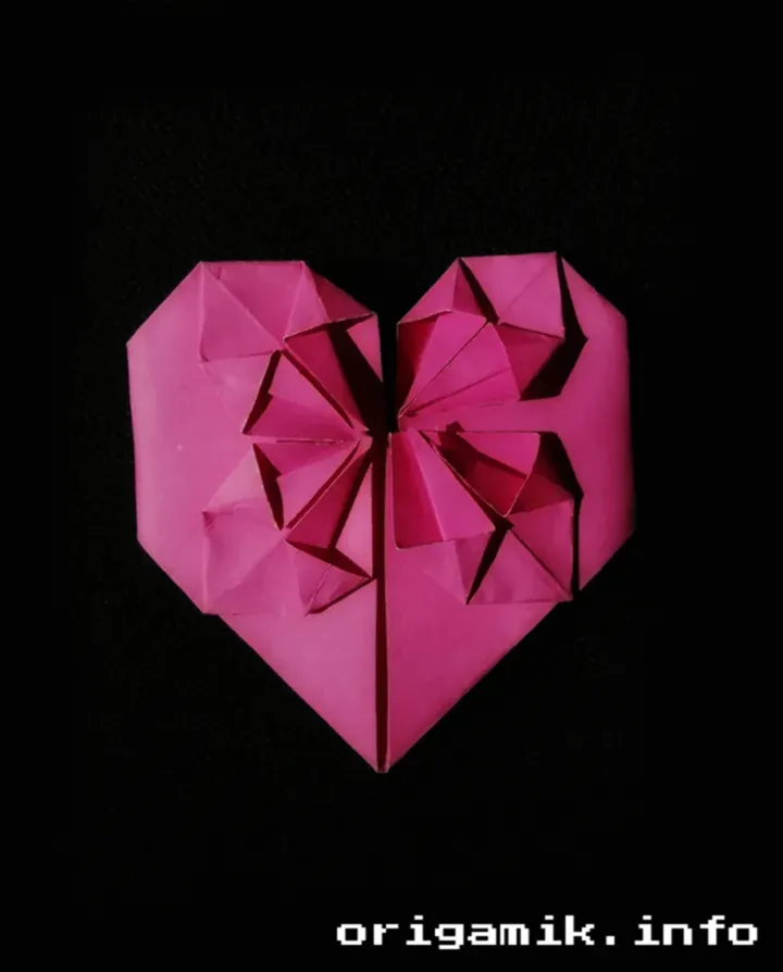 Origami Heart with Blossom