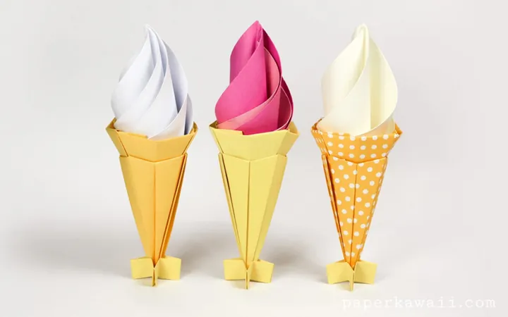 Origami Ice Cream Cone