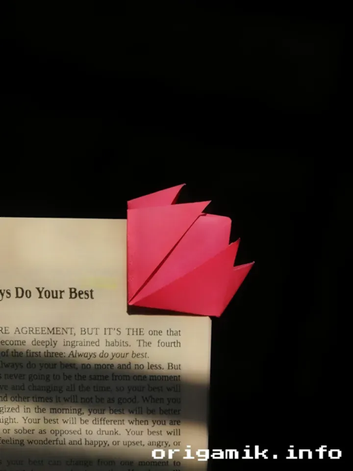 Origami Lotus Bookmark