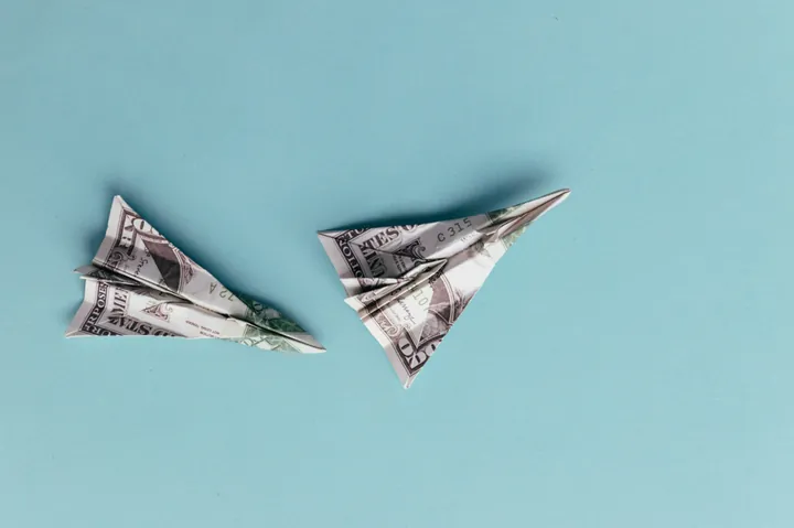 Origami Money Plane