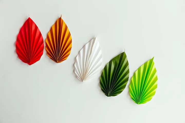 Origami Palm Leaf