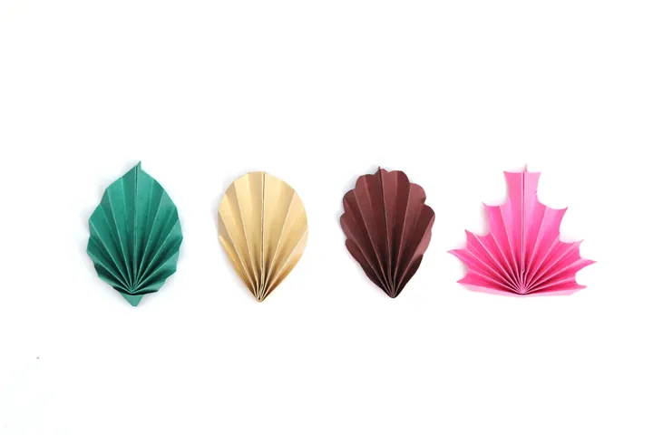 Origami Paper Leaves