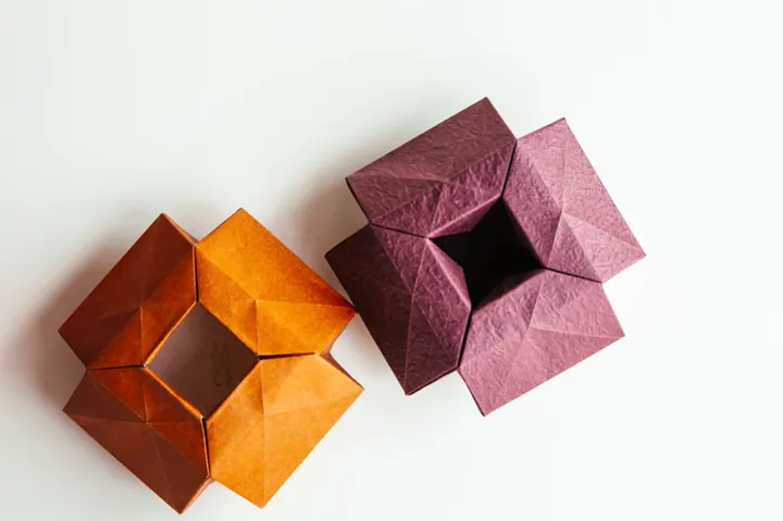 Origami Short Flower Pot