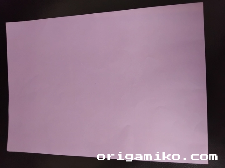 Origami leaf envelope step 1