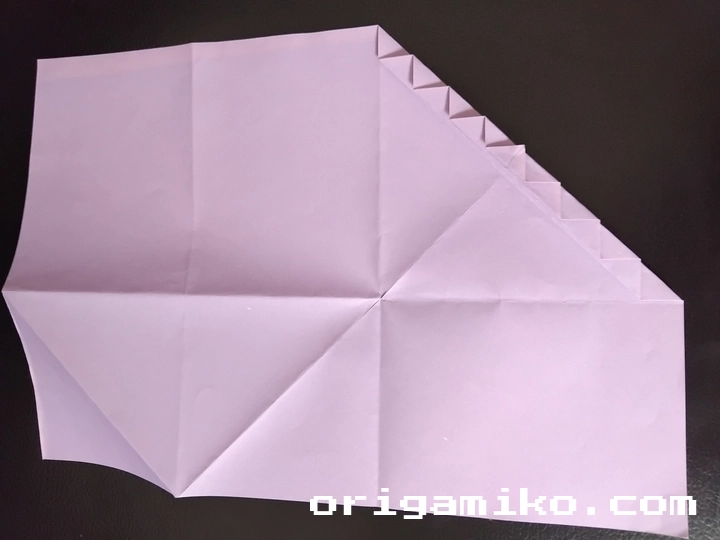 Origami leaf envelope step 3