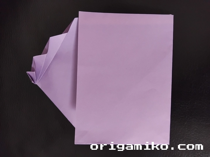 Origami leaf envelope step 4 d