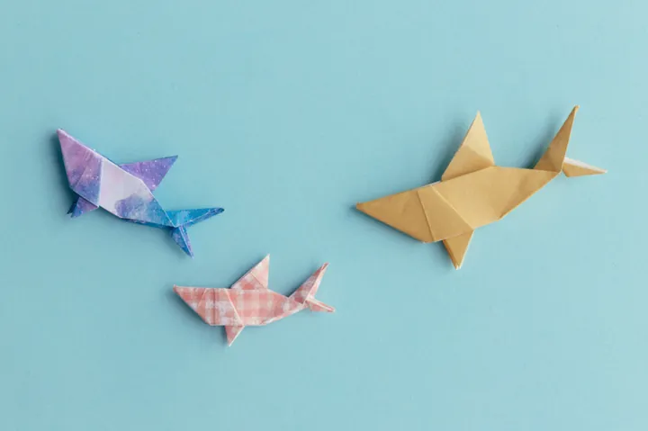 Sticky Note Origami Shark