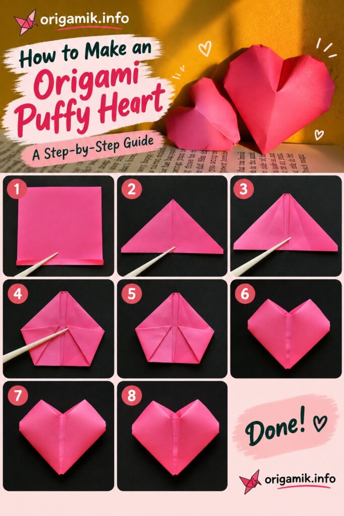 How to Make an Origami Puffy Heart How to Make an Origami Puffy Heart