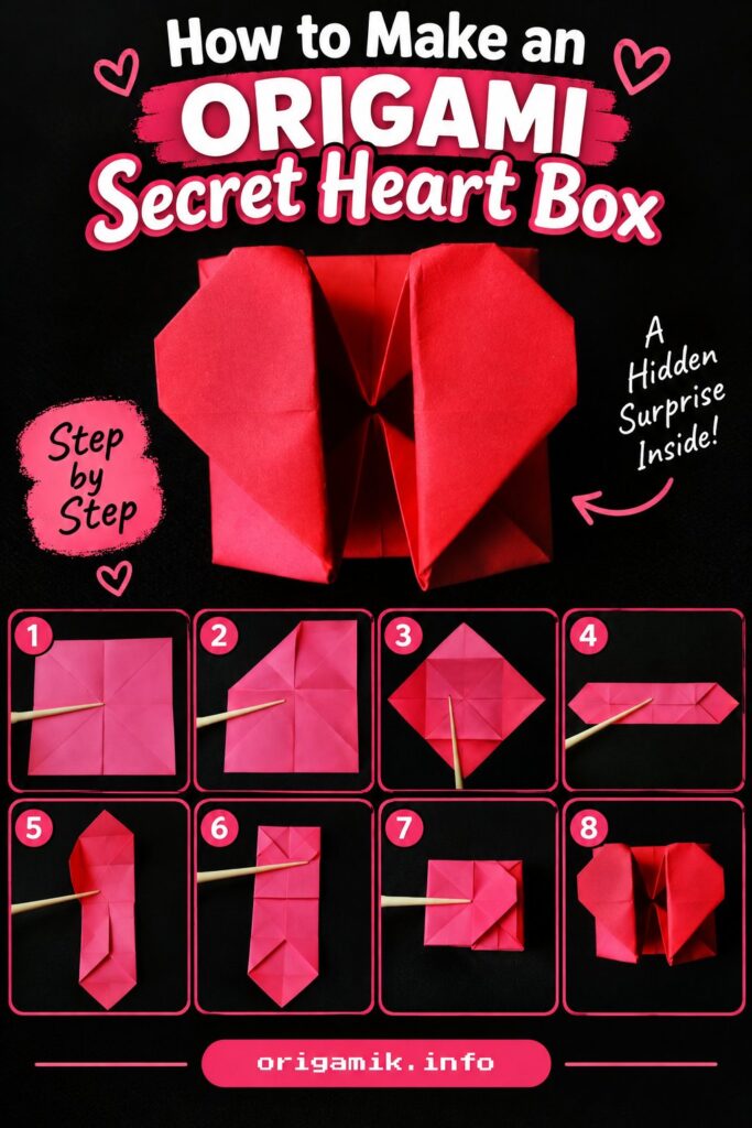 How to Make an Origami Secret Heart Box How to Make an Origami Secret Heart Box