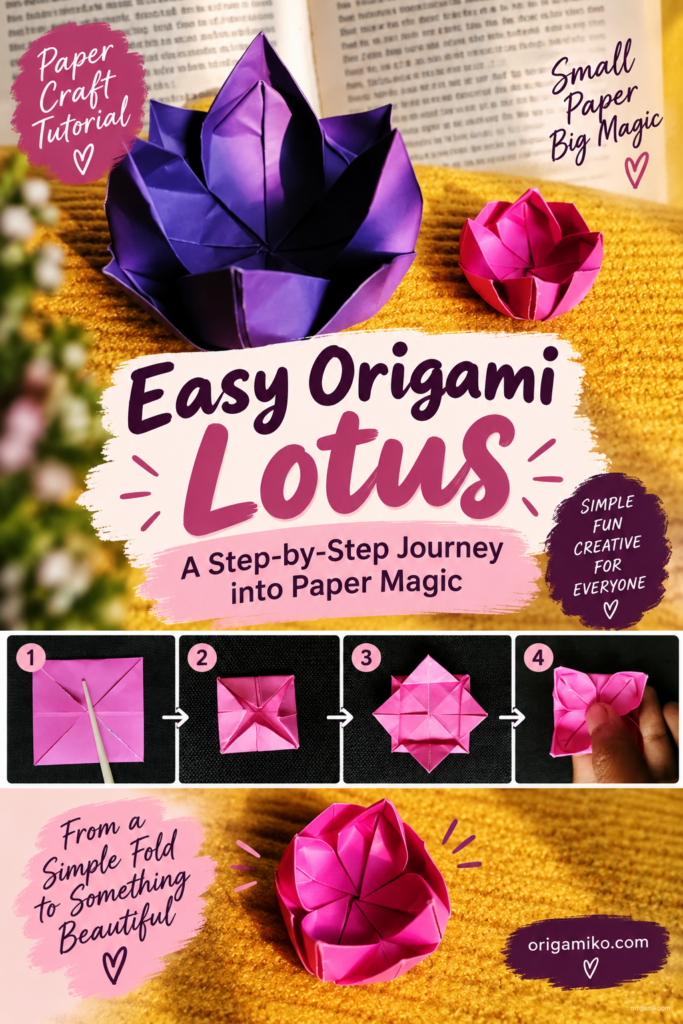Easy Origami Lotus: A Step-by-Step Journey into Paper Magic