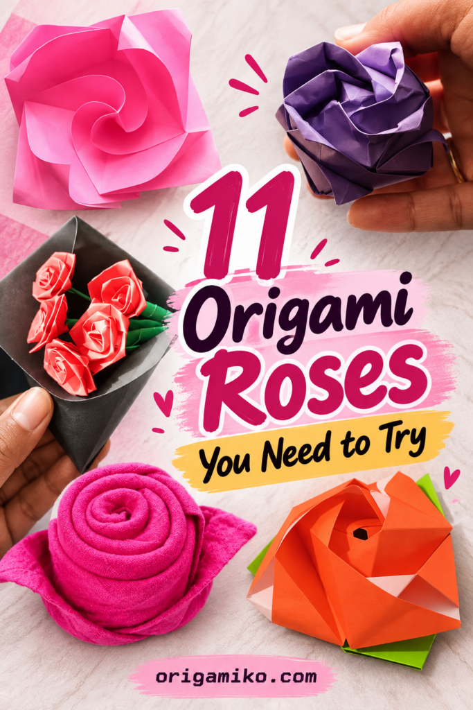 11 Origami Roses You Need to Try