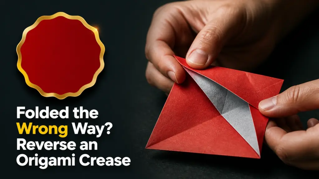 Folded the Wrong Way? Reverse an Origami Crease folded the wrong way how to reverse a crease