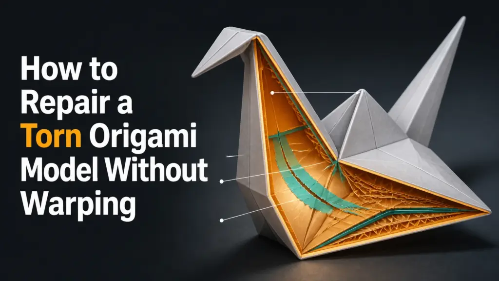 How to Repair a Torn Origami Model Without Warping how to repair a torn origami model
