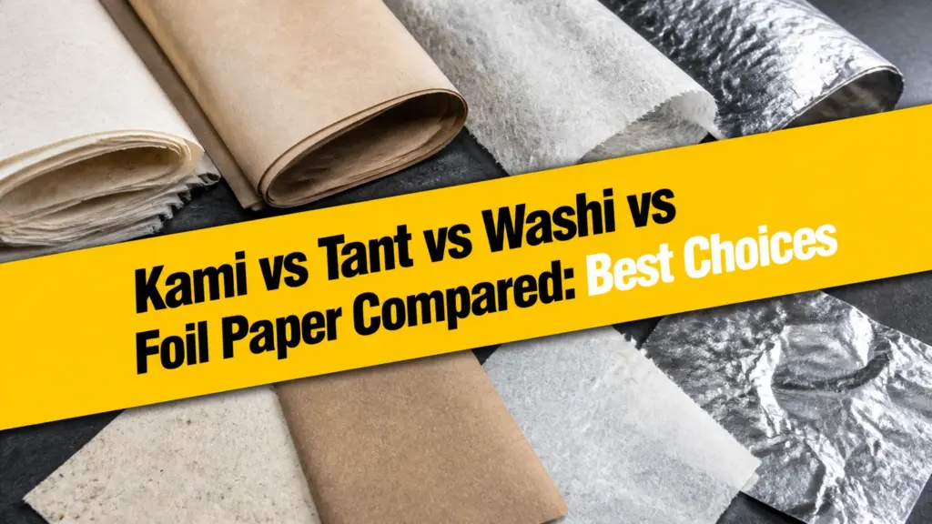 kami vs tant vs washi vs foil paper compared