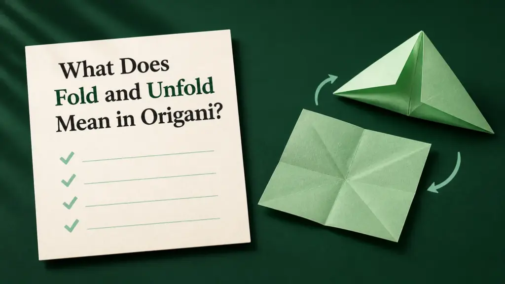 What Does Fold and Unfold Mean in Origami? what does fold and unfold mean in origami