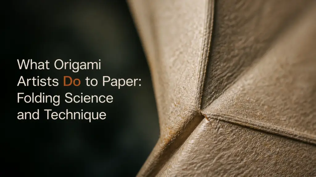 what origami artists do to paper