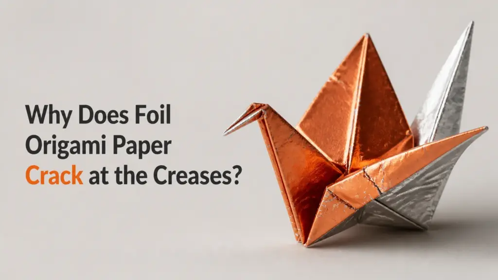 why does foil origami paper crack at the creases