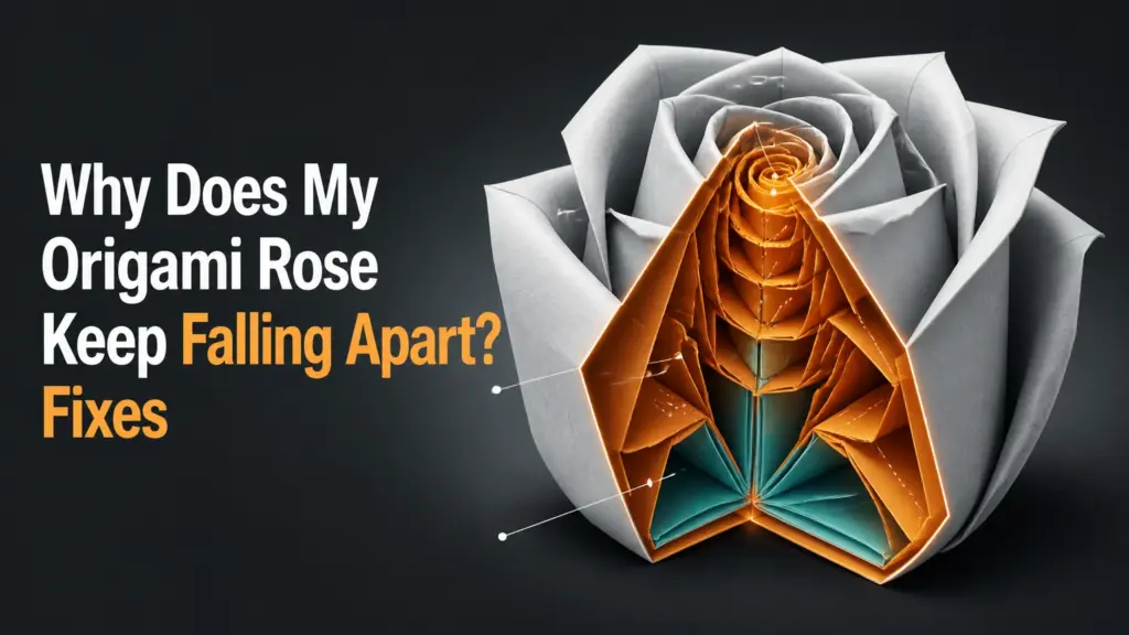 why does my origami rose keep falling apart