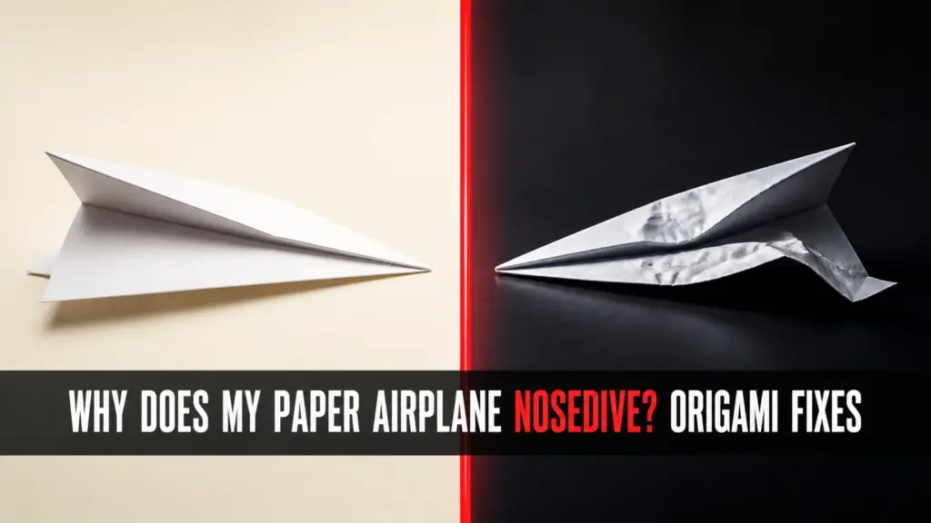 why does my paper airplane nosedive