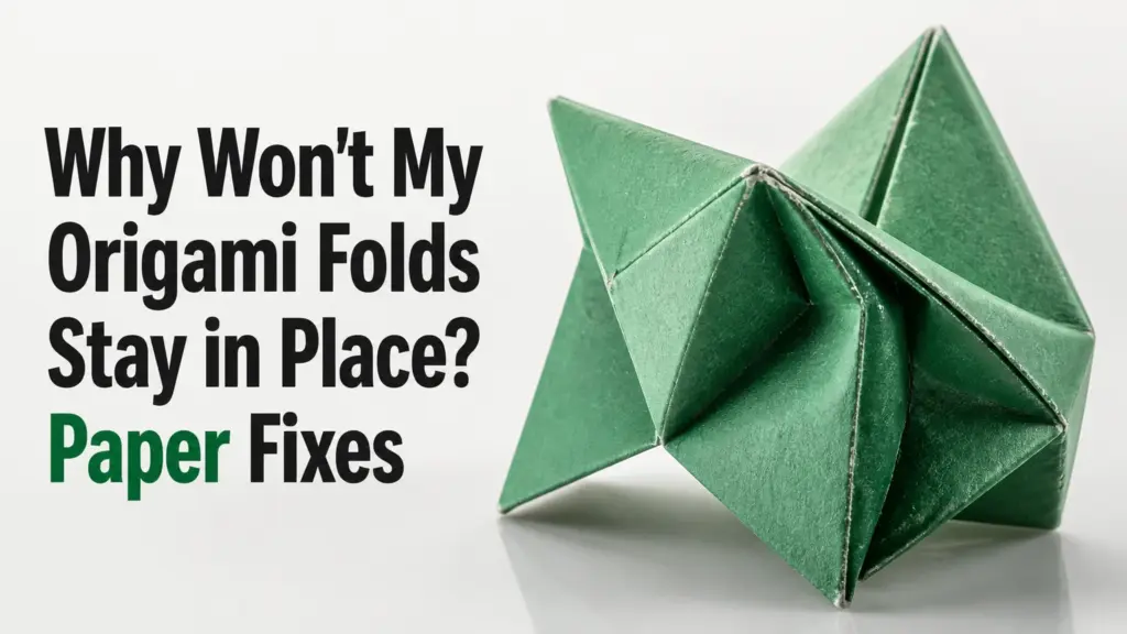 why wont my origami folds stay in place