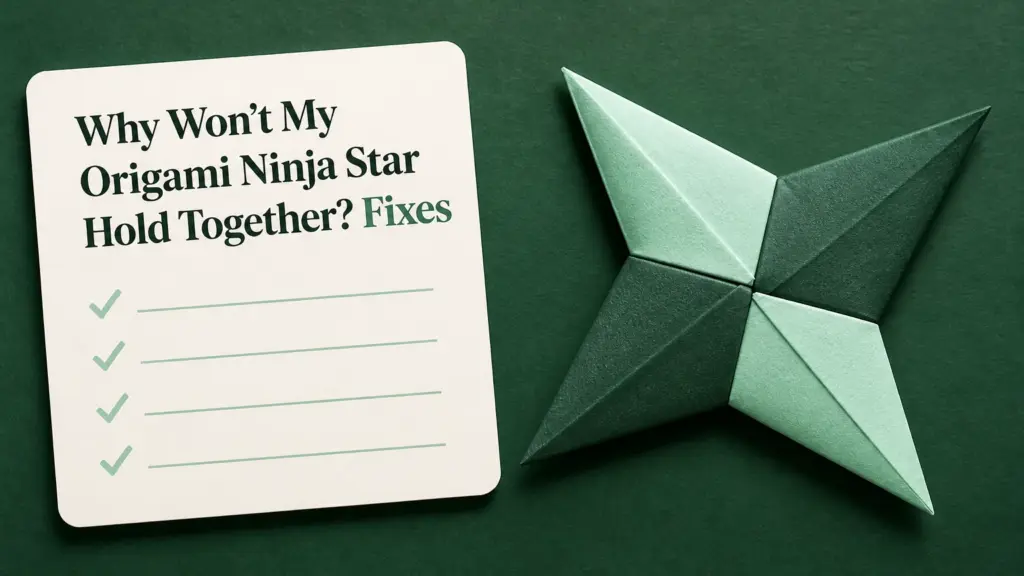 why wont my origami ninja star hold together