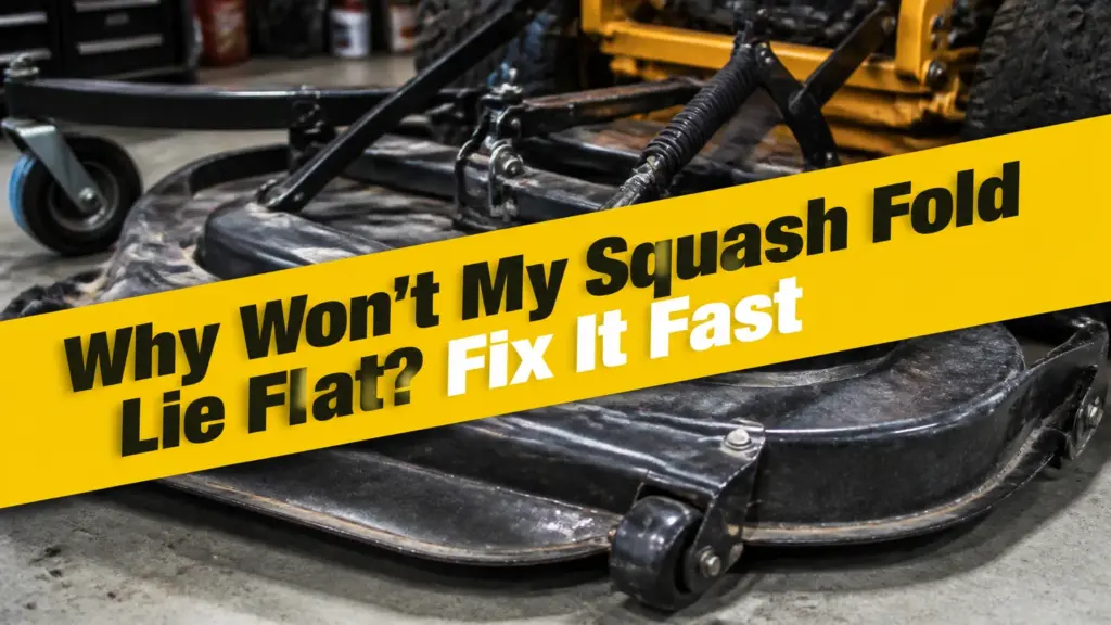 why wont my squash fold lie flat