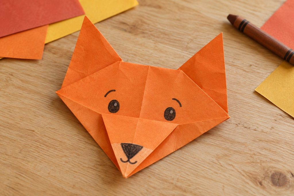 Easy Origami Fox Face