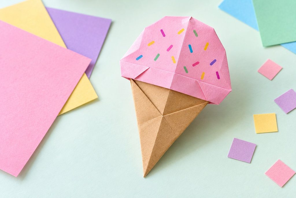 Origami Ice Cream Cone