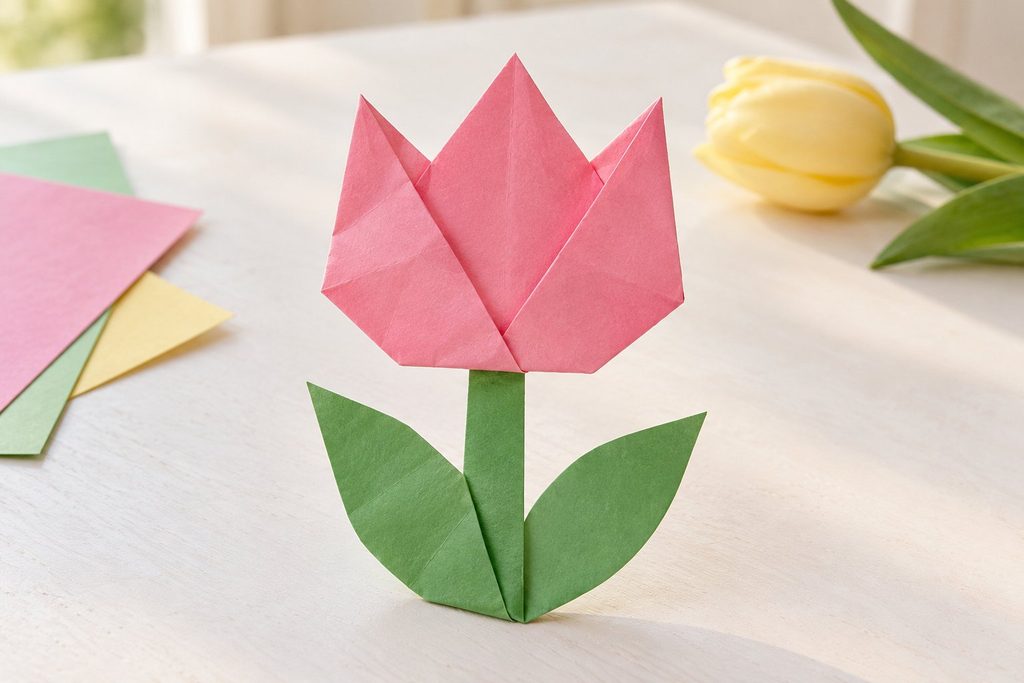 Simple Origami Tulip